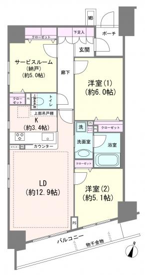 ベルヴィータ小岩-1-間取図(平面図)