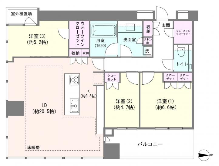 東京タイムズタワー-1-間取図(平面図)