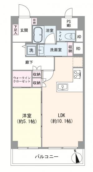 ハイコーポ松が谷-1-間取図(平面図)
