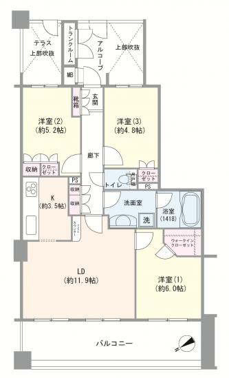 ジェイパーク亀戸-1-間取図(平面図)