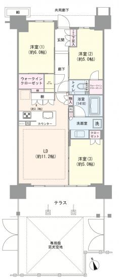 シティテラス西日暮里ステーションコート-1-間取図(平面図)