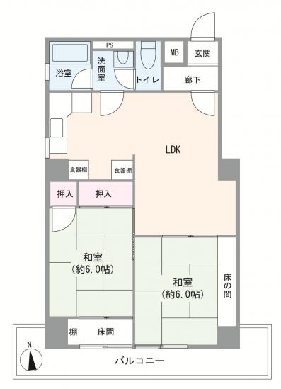 プラムハイツ-1-間取図(平面図)
