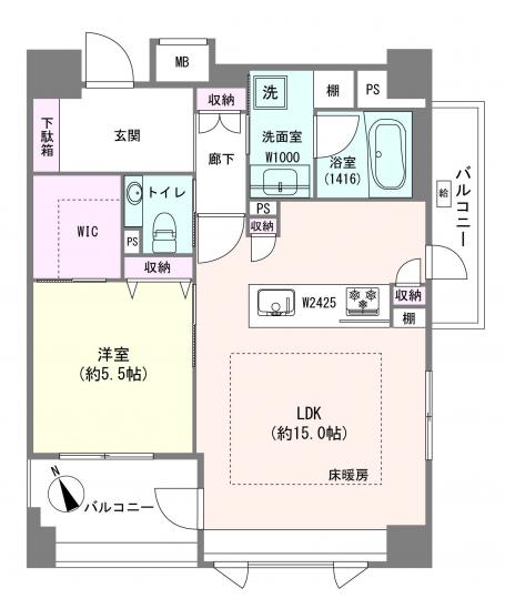 代官山デュープレックス-1-間取図(平面図)