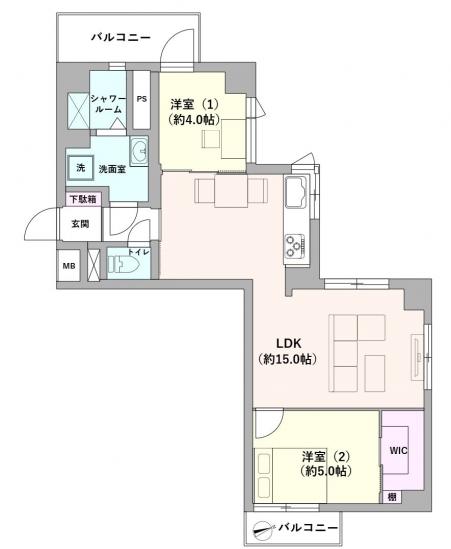 ライオンズマンション三軒茶屋-1-間取図(平面図)