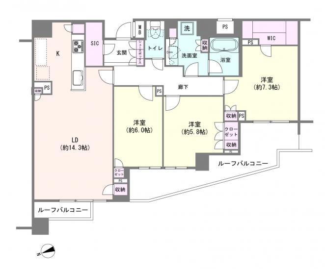 常盤松ハウス-1-間取図(平面図)