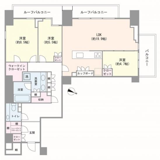 ブランズ渋谷常盤松-1-間取図(平面図)