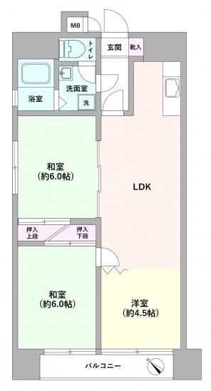 上馬ハイホーム-1-間取図(平面図)