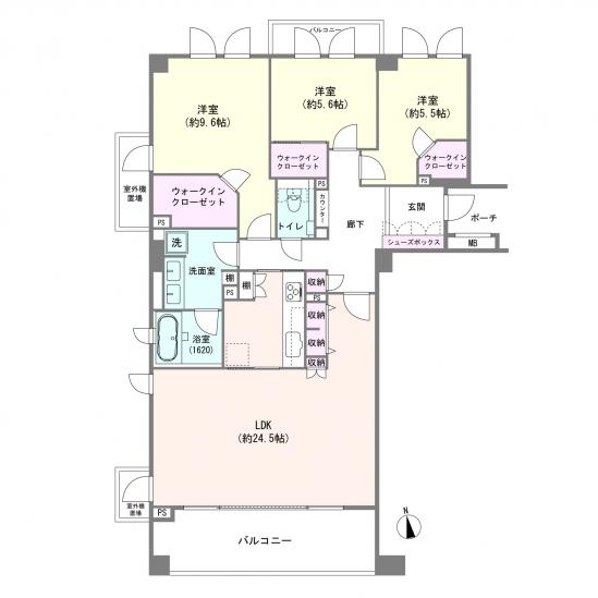 クラッシィハウス等々力-1-間取図(平面図)