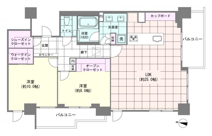 ザ・パークハウス西麻布霞町-1-間取図(平面図)