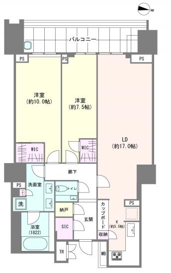 ザ・パークハウス渋谷南平台-1-間取図(平面図)