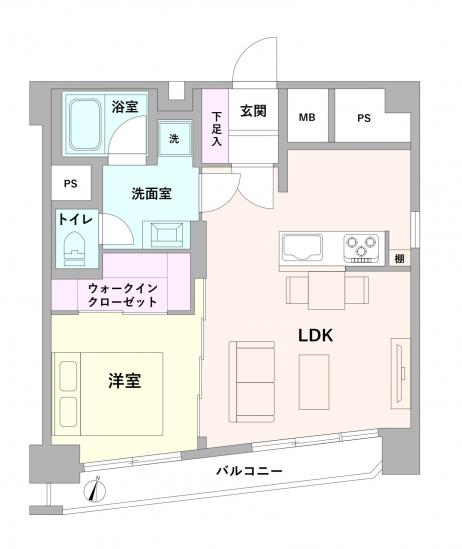 シャンボール上馬-1-間取図(平面図)