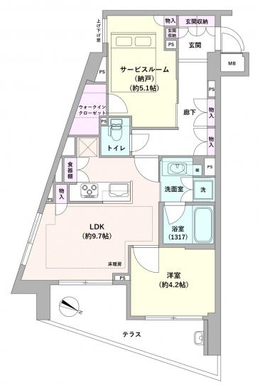 ワイズ八雲都立大-1-間取図(平面図)