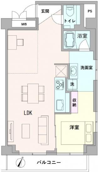 下馬コンド-1-間取図(平面図)
