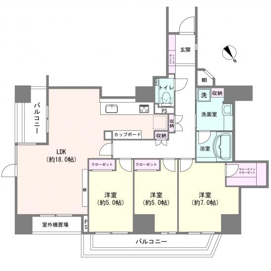 ソプラタワー-1-間取図(平面図)