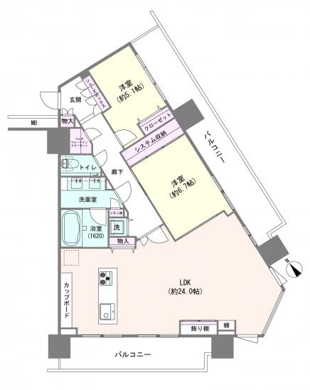 プリズムタワー-1-間取図(平面図)