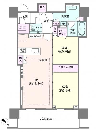 クロスエアタワー-1-間取図(平面図)