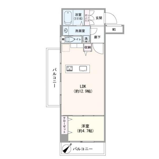 チサンマンション三軒茶屋第２-1-間取図(平面図)