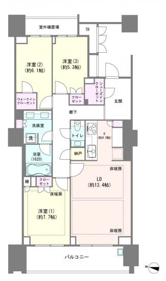 ザ・パークハウス渋谷南平台-1-間取図(平面図)