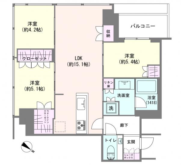 ラ・トゥール渋谷宇田川-1-間取図(平面図)