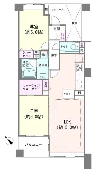 ファミールヒルズ目黒東山-1-間取図(平面図)