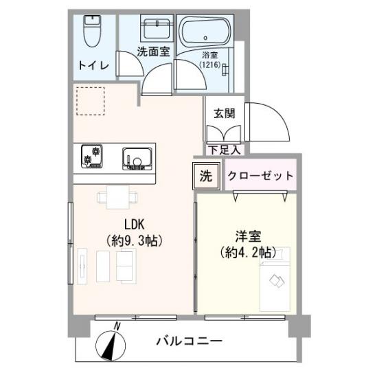 駒沢パークサイドマンション-1-間取図(平面図)