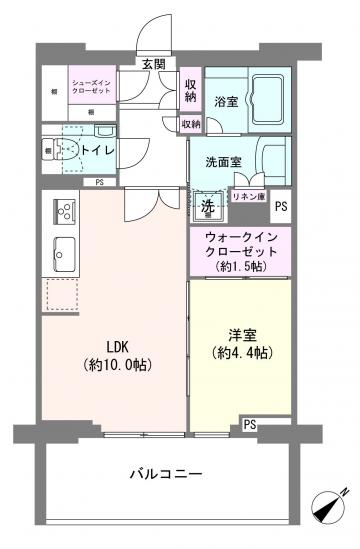 アトラス青山レジデンシャル-1-間取図(平面図)