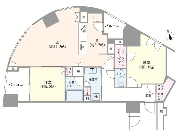 プラウド渋谷東-1-間取図(平面図)