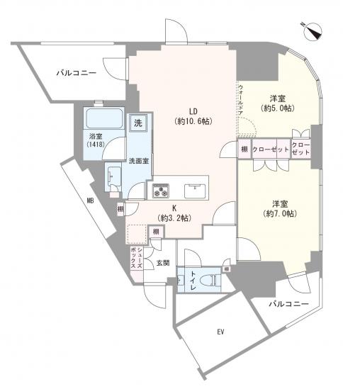 プラウド渋谷東-1-間取図(平面図)