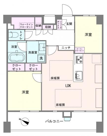 ウィズウィース渋谷神南Ｎ棟-1-間取図(平面図)