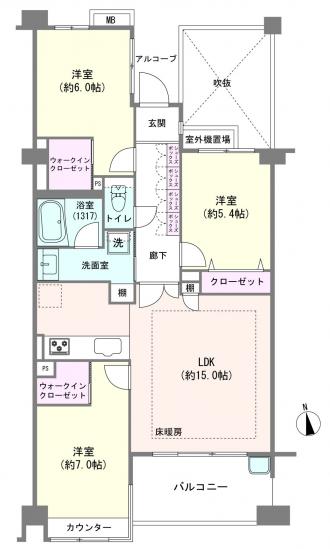 エクレールガーデン深沢-1-間取図(平面図)