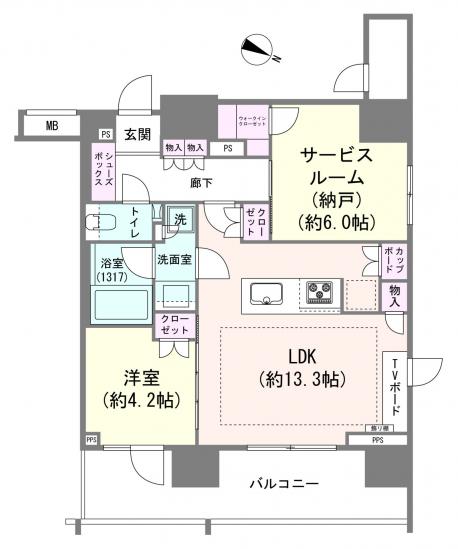 ピアース渋谷WEST-1-間取図(平面図)