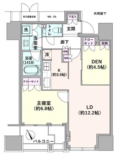 プラウドタワー渋谷-1-間取図(平面図)