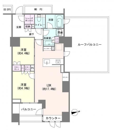 パークナード代官山-1-間取図(平面図)