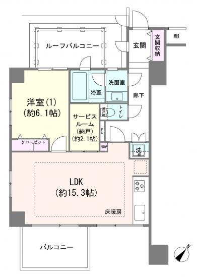 グランスイート神宮前-1-間取図(平面図)