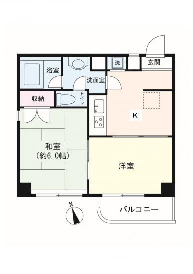 カーサ上池袋-1-間取図(平面図)