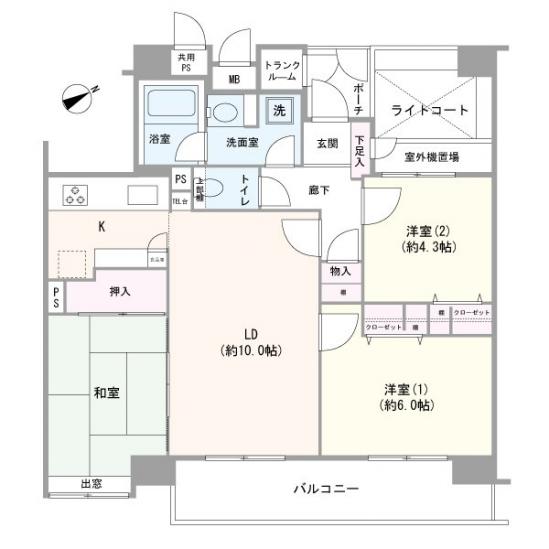 アーベイン・Ｓ朝霞三原-1-間取図(平面図)