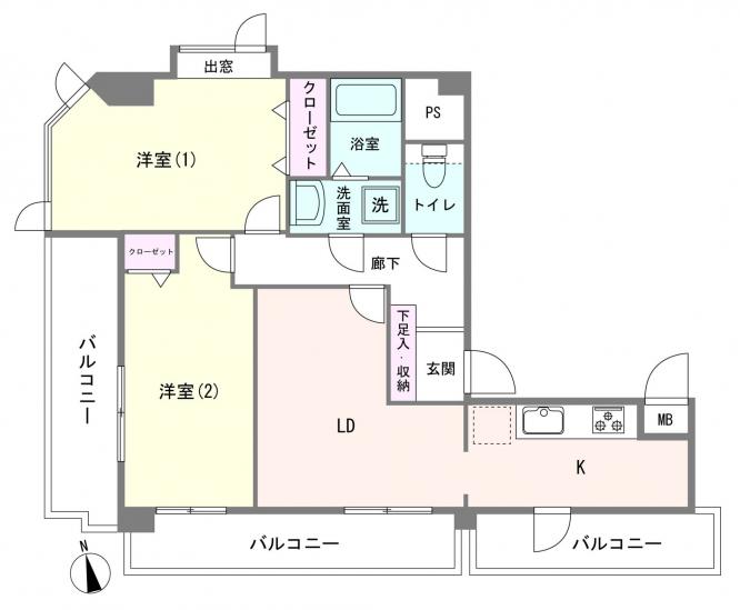 藤和シティコープ飛鳥山公園-1-間取図(平面図)