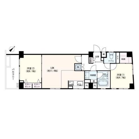 ライオンズマンション豊玉-1-間取図(平面図)