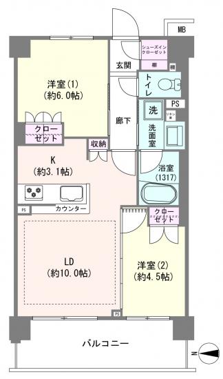 アデニウム板橋浮間公園-1-間取図(平面図)