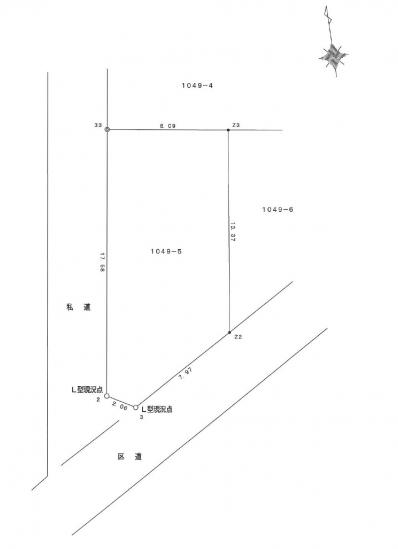 板橋区赤塚四丁目土地(古家付)-1-区画図