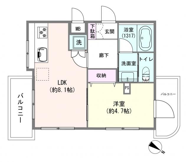 ダイアパレス常盤台-1-間取図(平面図)