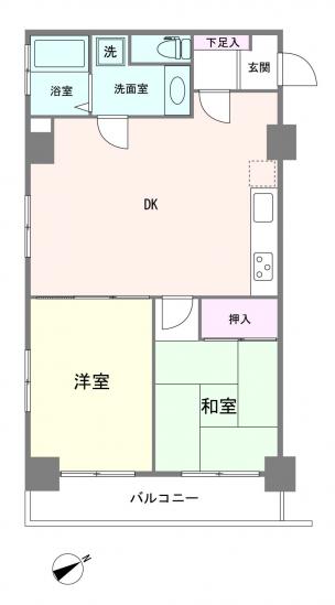 キャニオンマンション第２高島平-1-間取図(平面図)