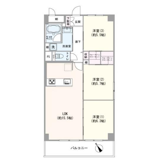 グランドメゾン池袋-1-間取図(平面図)