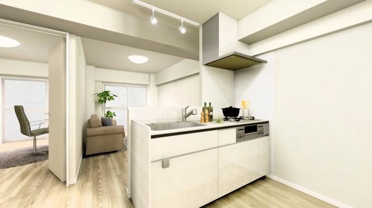 本蓮沼ハイツ-2-完成予想図(内観)