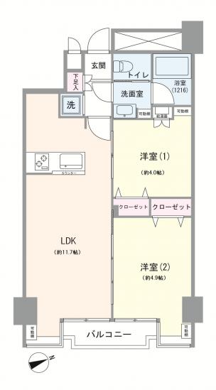 ソフトタウンニュー池袋-1-間取図(平面図)
