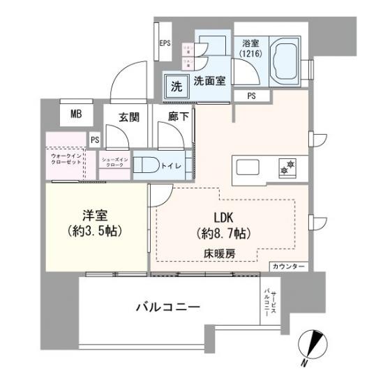 クリオ　ラベルヴィ赤羽東-1-間取図(平面図)