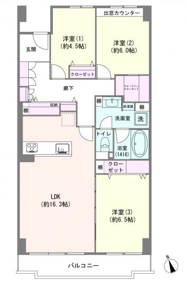 成増ハウス-1-間取図(平面図)