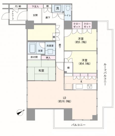 シャロン新板橋-1-間取図(平面図)