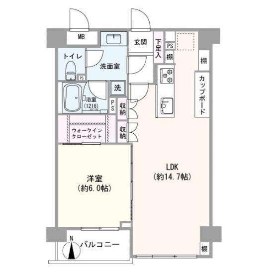 パークステージ王子駅前-1-間取図(平面図)