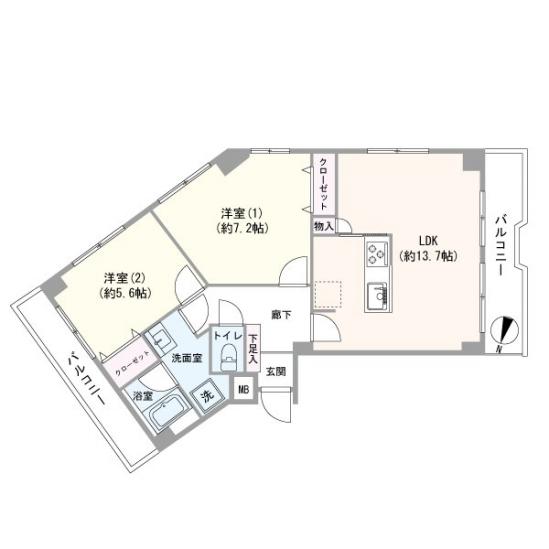 キャニオンマンション第２板橋-1-間取図(平面図)